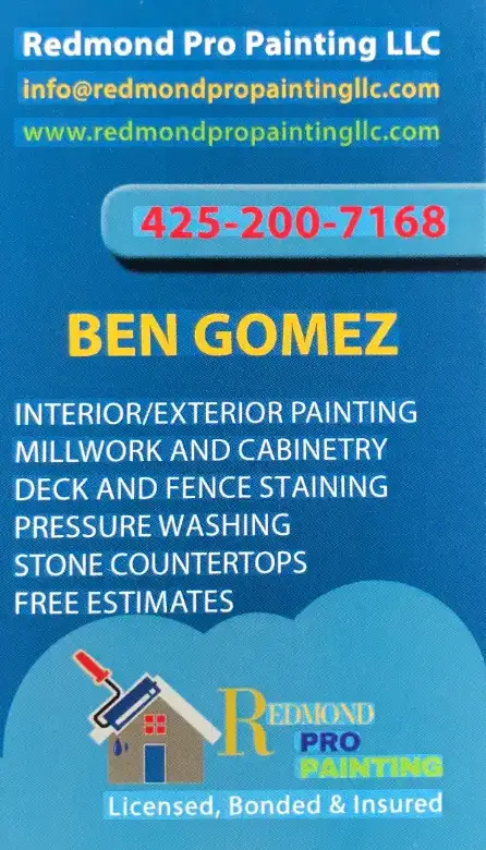 Redmond Pro Painting LLC Business Card