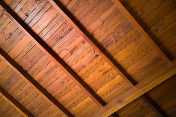 Wood Ceiling Varnish Drywall Repair